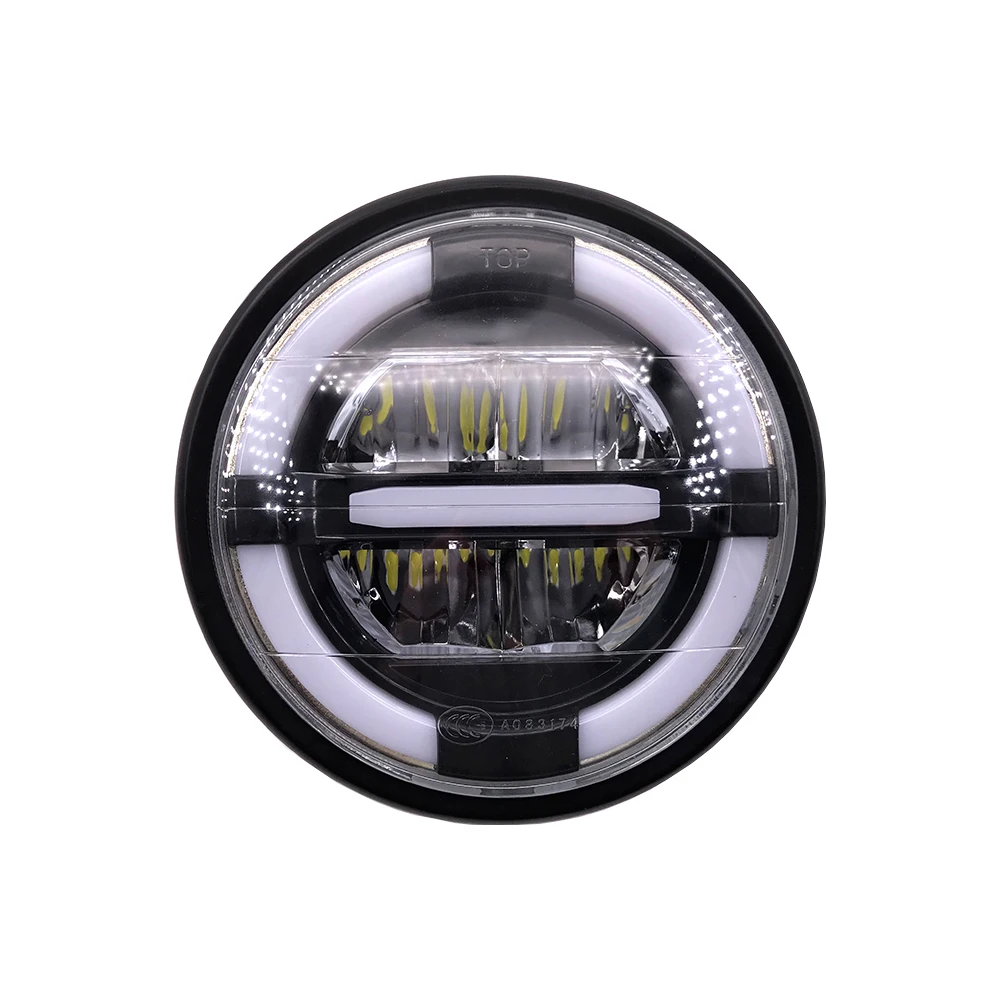 

Universal Motorcycle Headlight 12V 7.5 Inch Refit Round Mount Black
