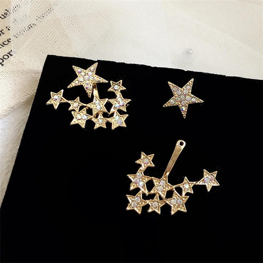 Женские серьги в виде звезд ярко-красные европейском и американском стиле |