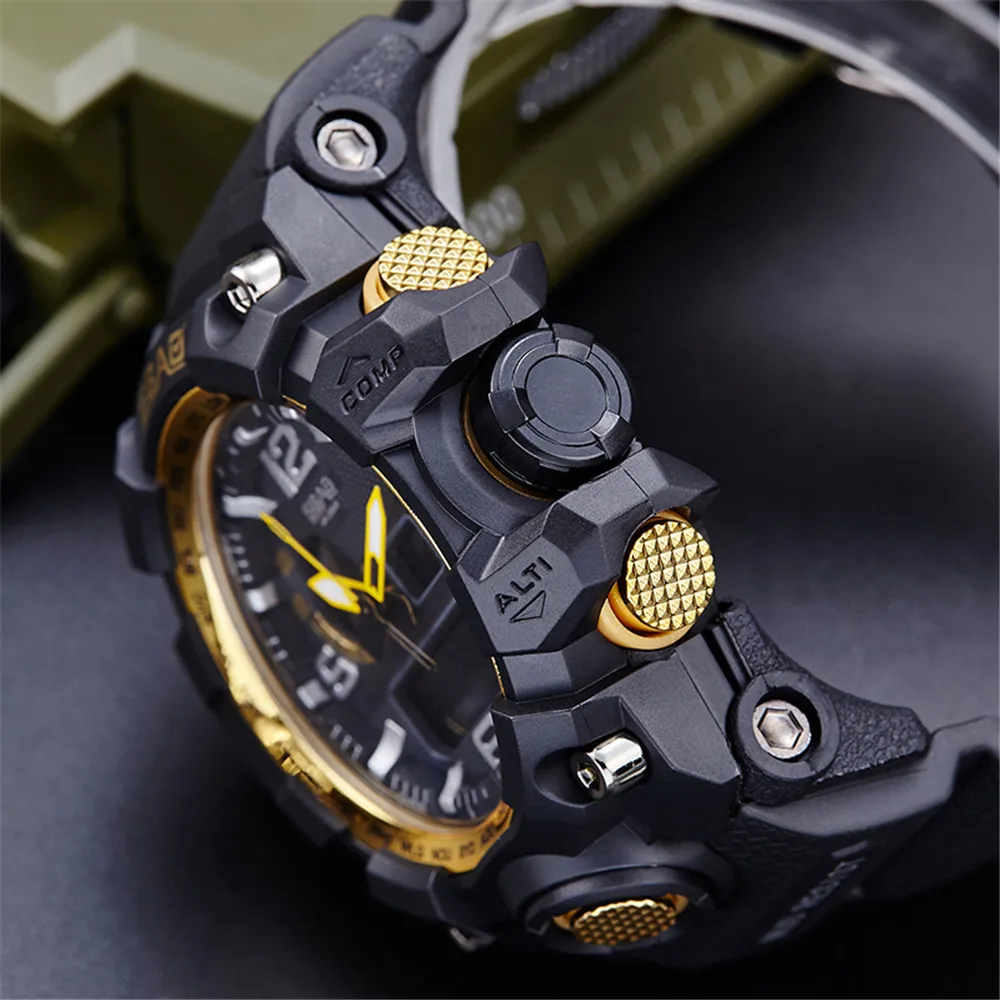 Роскошные электронные часы Для мужчин светодиодный цифровой Спорт на открытом