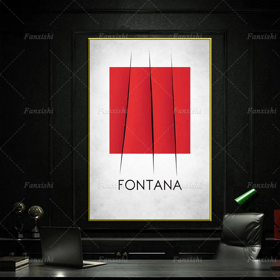 

Современные абстрактные постеры и принты люцио фонтана, Картина на холсте, настенное искусство, модульные картины для дома, гостиной, совре...
