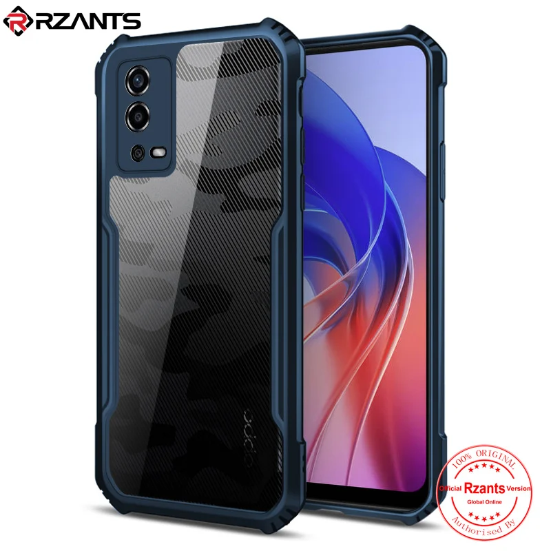 Rzants For OPPO A55 4G Case Soft Camouflage Beetle Military Design Protection Slim Thin Small Hole Cover