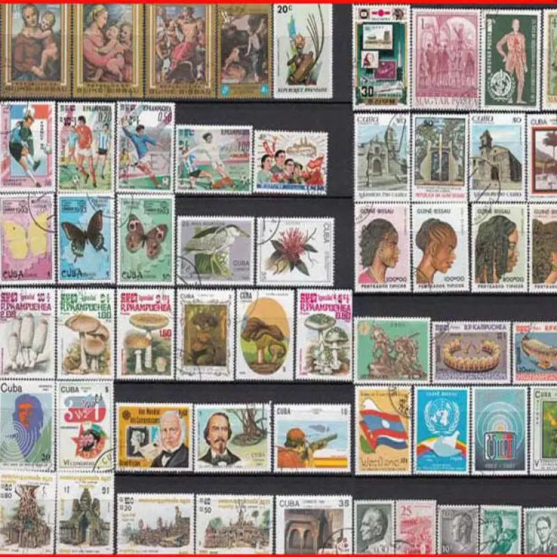 

All around The World Foreign Stamps Letter Pin 100 different used stamps Random Gifts At Fidelity Used Postage Stamps With Post