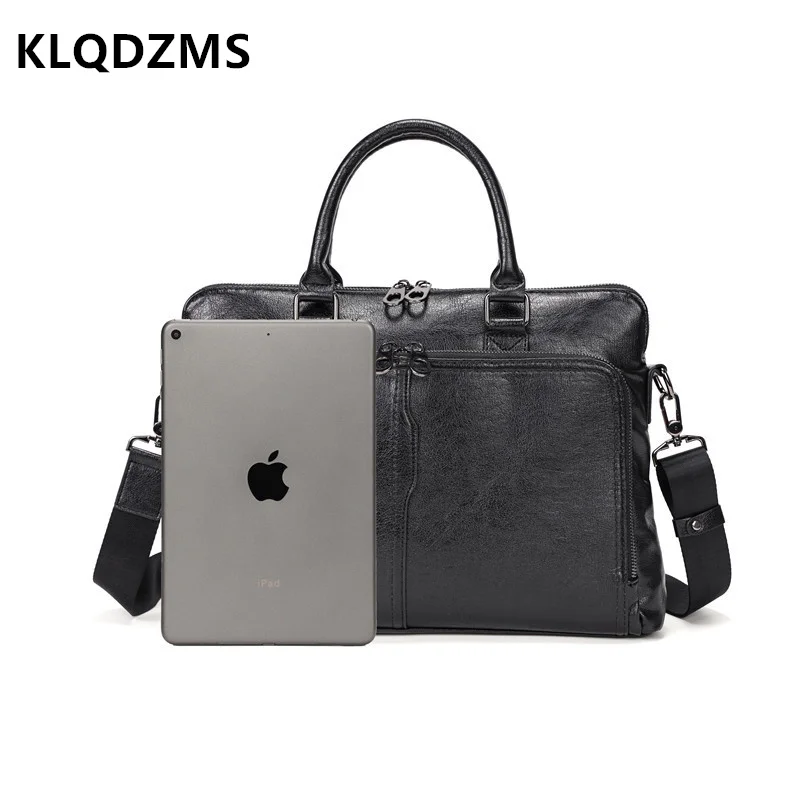 KLQDZMS Men's  Business Briefcases Classic  Messenger Bags PU Multifunctional Fashion  Backpack  Men's Handbag Briefcases