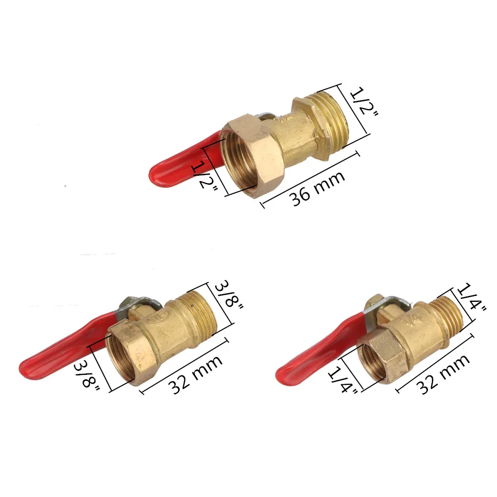 Пневматический 1/4 'Ɖ/8'' 1/2 'BSP с внутренней/наружной резьбой мини шаровой