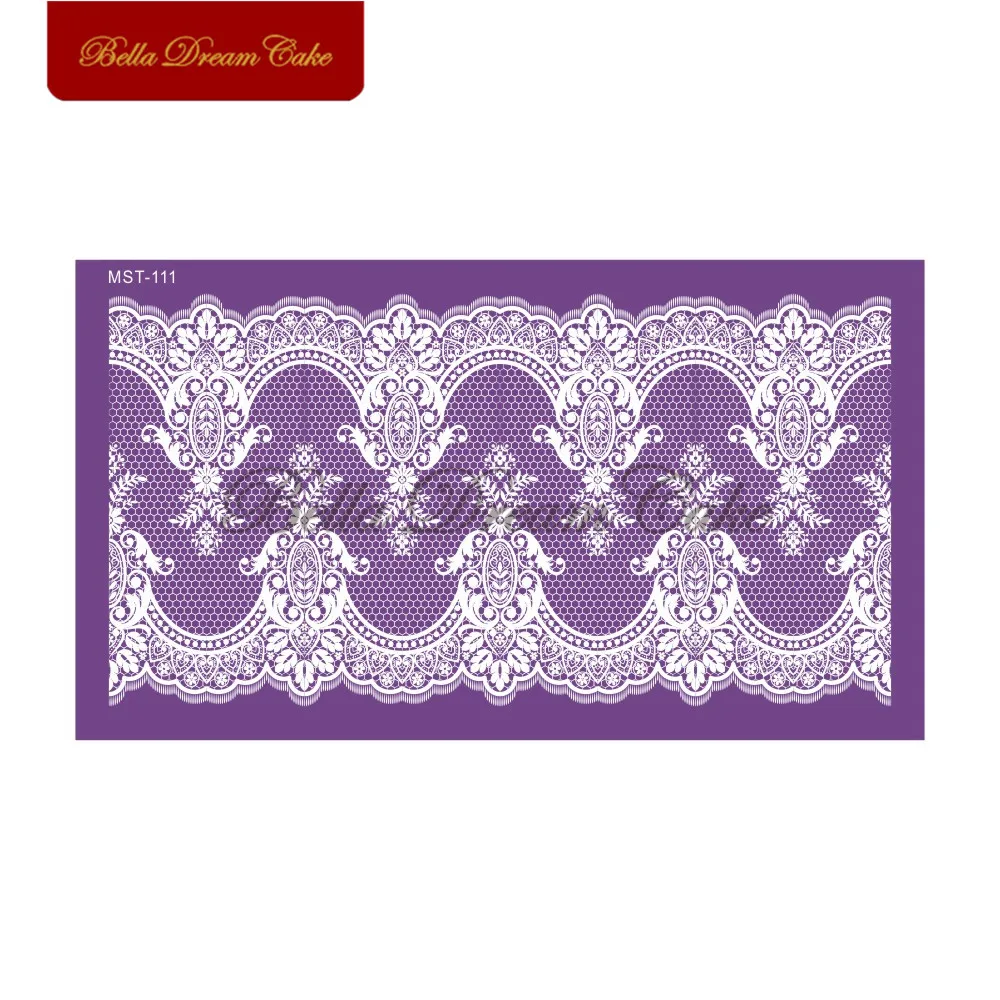 Pearl Flower Lace Design Cake Stencil Fondant Mold Mesh Stencils Wedding Border Mould Decorating Tool Bakeware | Дом и сад