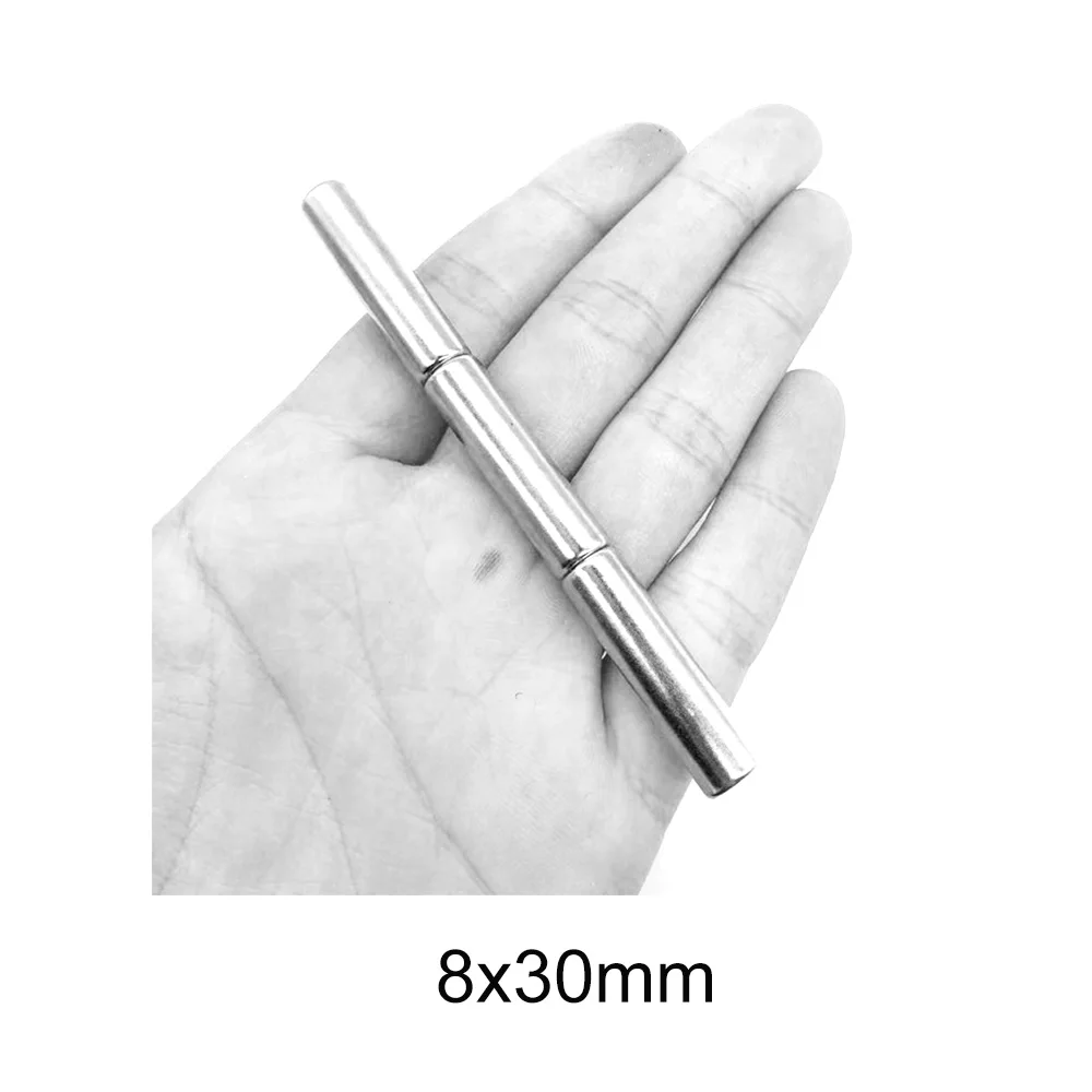

2/5/10/20/30/50PCS 8x30 mm Strong Magnet 8mmx30mm N35 Thick Neodymium Magnet disc Dia 8x30mm Permanent NdFeB Magnet 8*30