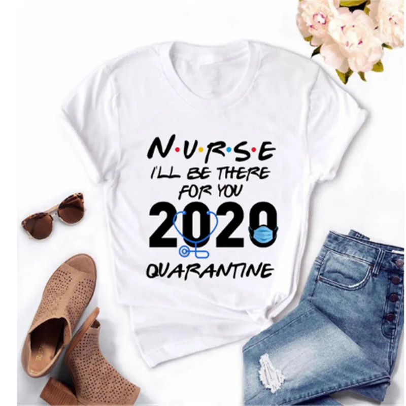 

LINNA 2020 nurse queen 90s summer women's T-shirt Ullzang Harajuku women's short casual women's round neck T-shirt