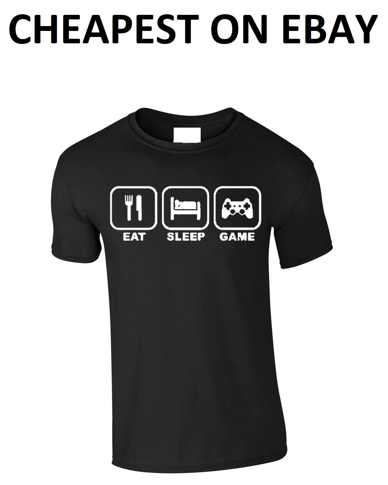 Eat Sleep игровая футболка Топ Забавный Xbox Ps4 тройник Рождественский подарок Новый