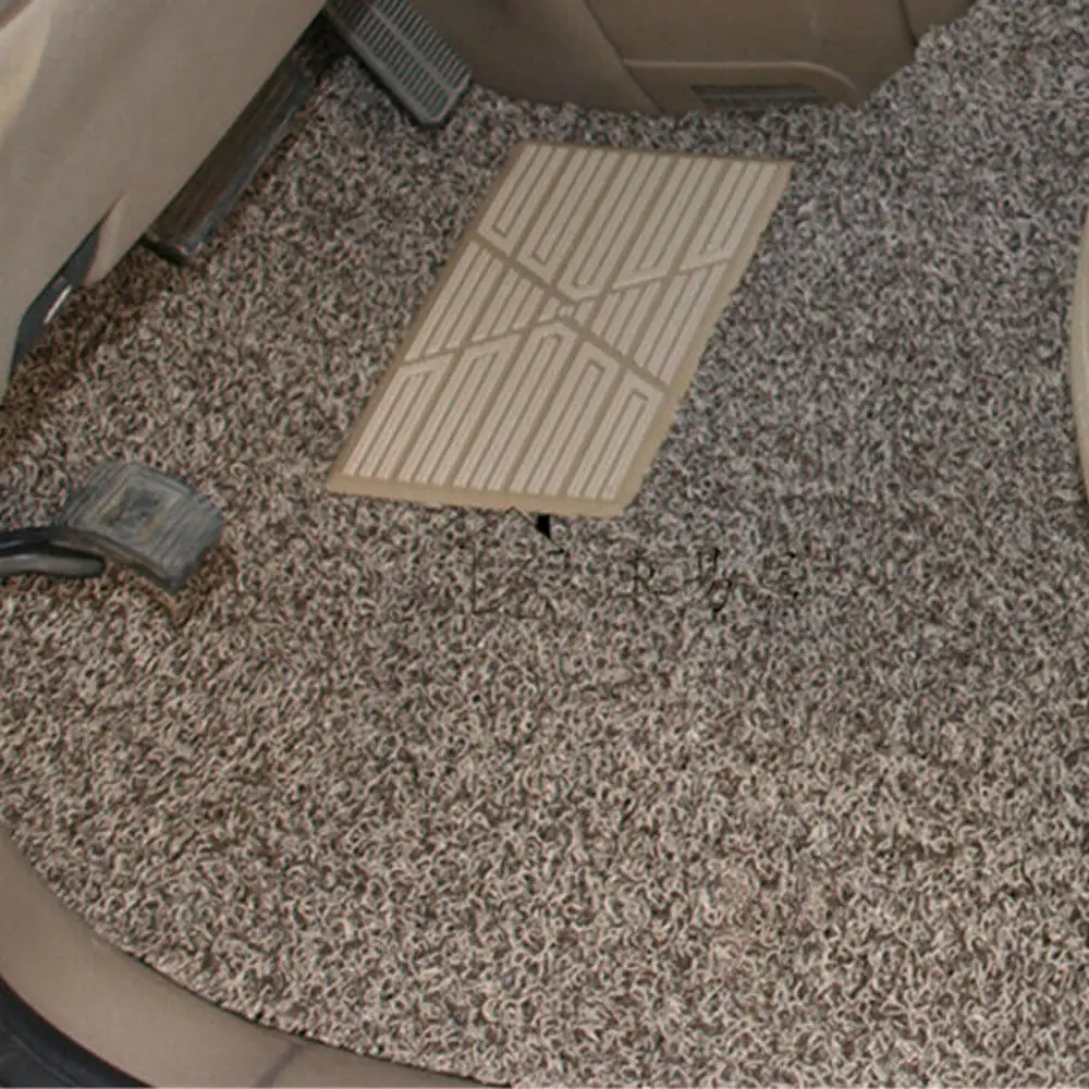 

Universal Beige PVC Car Foot Mat Floor Carpet Pad Heel Pedal Patch Cover Car Mat Anti-skid Pedal 25x15cm