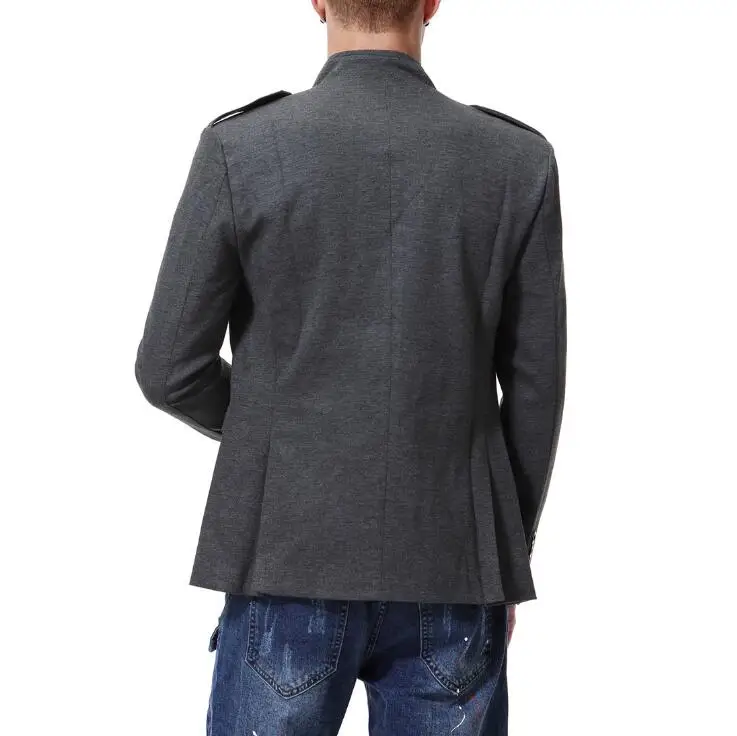 

2020 Autumn and Winter new clothes England casual Roman suit men jacket Slim male small suit stand collar Chinese tunic suit