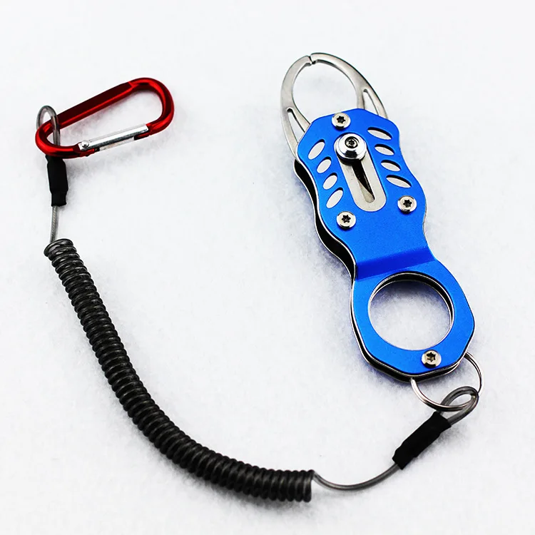

Outdoor Portable Fish Lip Clip Folding Gripper Ultra Light Weight With Retention Rope Outdoor Portable Fishing Equipment Tools