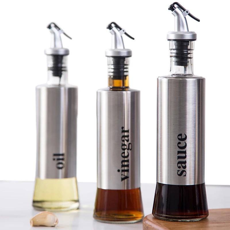 Кухонный герметичный стеклянный контейнер для масла бутылка соуса уксуса