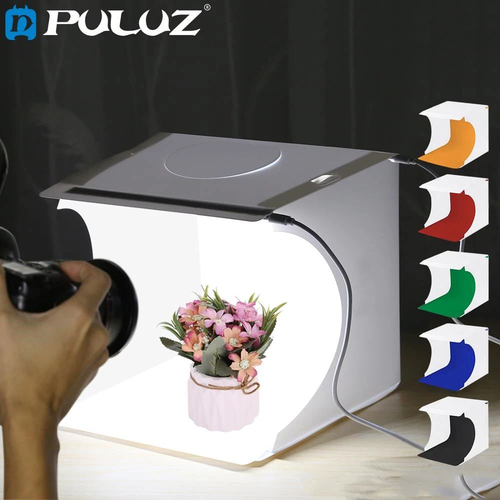 Puluz " 2LED панелей складные Портативный Фото Видео поле освещения студийная съемка палатка Box Kit emart диффузный Studio Softbox лайтбокс
