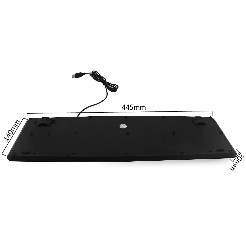 

CHYI 104 Keys Keyboard With Anti-Slip Mat Gaming Computer Ergonomic Keypad Office USB Wired Black For PC Laptop Desktop Tablet