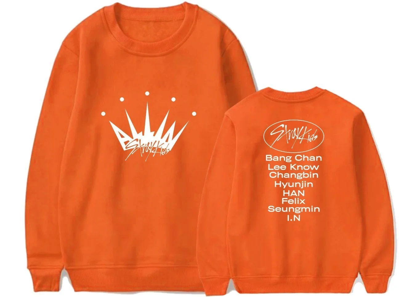 

Straykids Sweater Album All In Korean Kpop Unisex Long-sleeve Loose Oversize 4XL Solid Streetwear Crewneck Pullover Sweatshirt