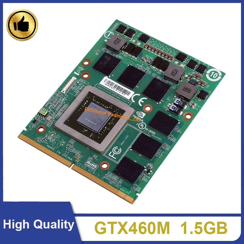 GTX 460M GTX460M GTX460 CN-0479NV N11E-GS-A1 DDR5 1,5 GB VGA Видеокарта для ноутбука DELL M15X M17X R1 R2 полностью протестирована