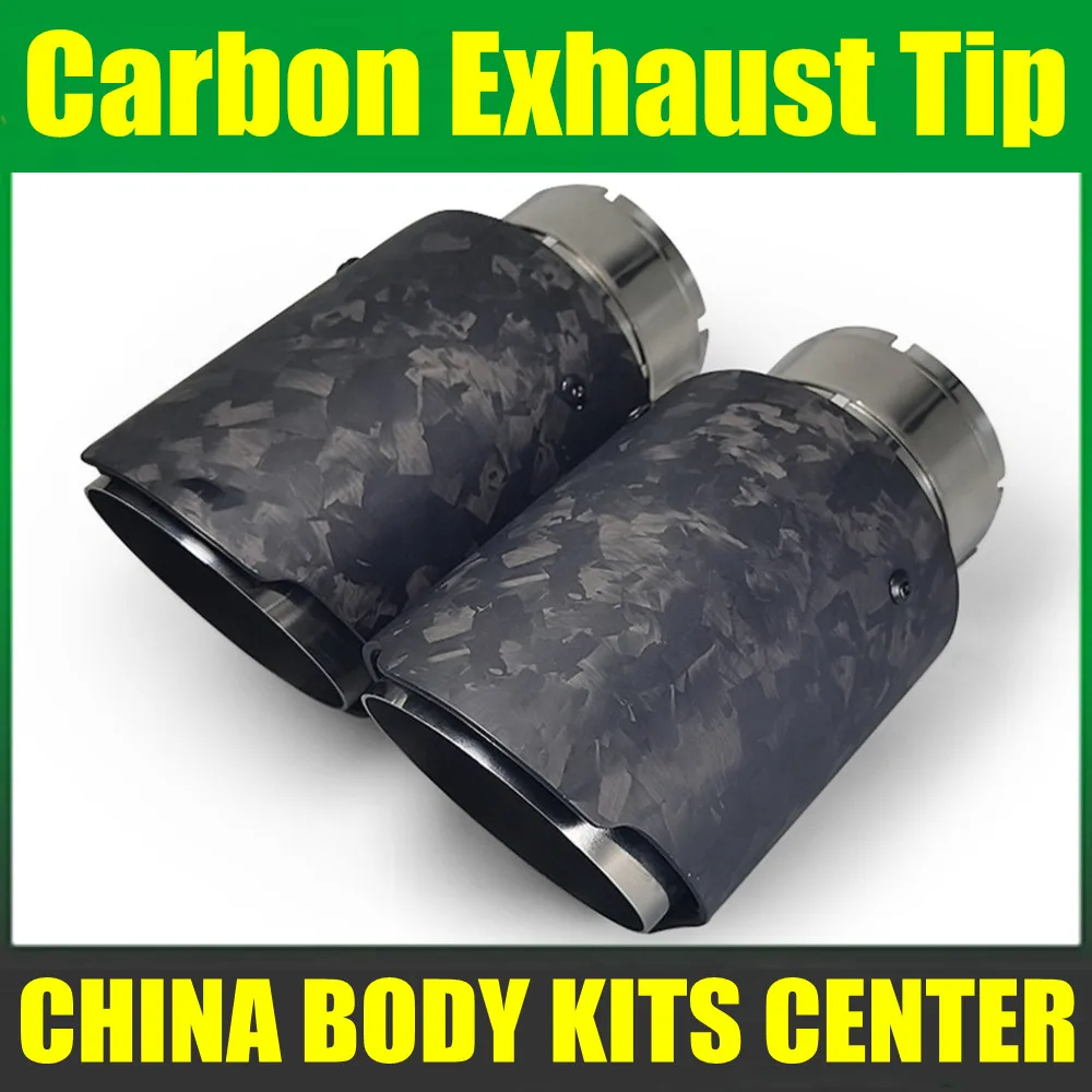 Автомобильная матовая кованая выхлопная система из углеродного волокна