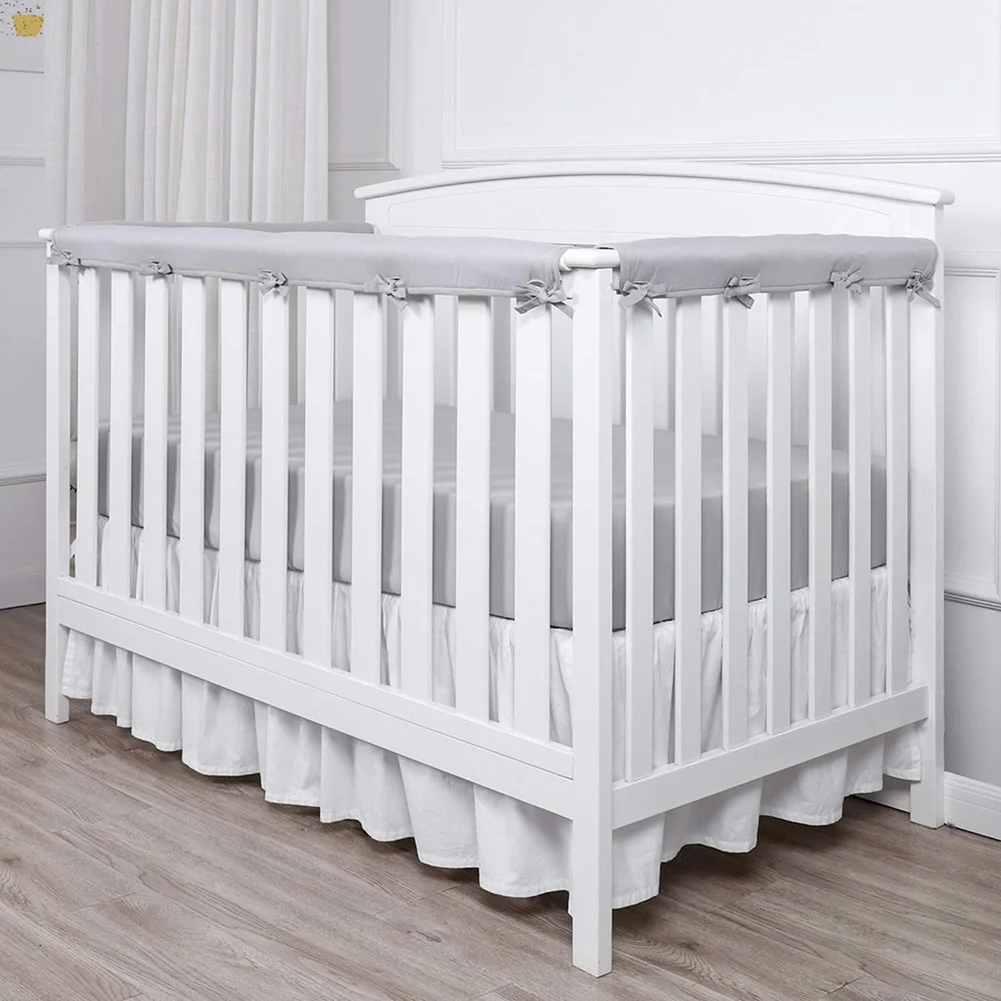 3Piece Crib Rail Cover Protector Baby Set Safe Teething Guard Wrap For Standard Cribs Side And Front R | Мать и ребенок