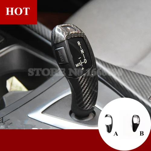 Рукоятка рычага переключения передач из углеродного волокна Накладка для BMW X5 X6