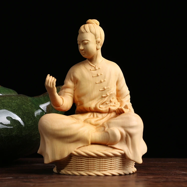 Деревянная скульптура дзен Тао 10 см украшение для дома чайной церемонии офиса