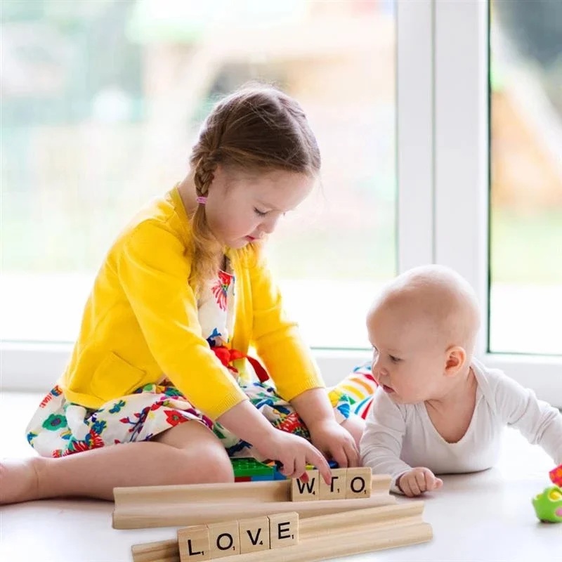 

2021 Domino Card Rack Game Racks Children Toy Board Games Interactive Board Game For Early Education Puzzle Toys