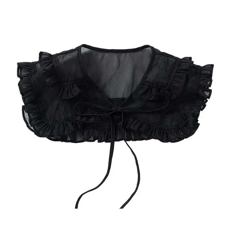 2020 Стильная женская рубашка в стиле преппи с оборками несколько рядов |