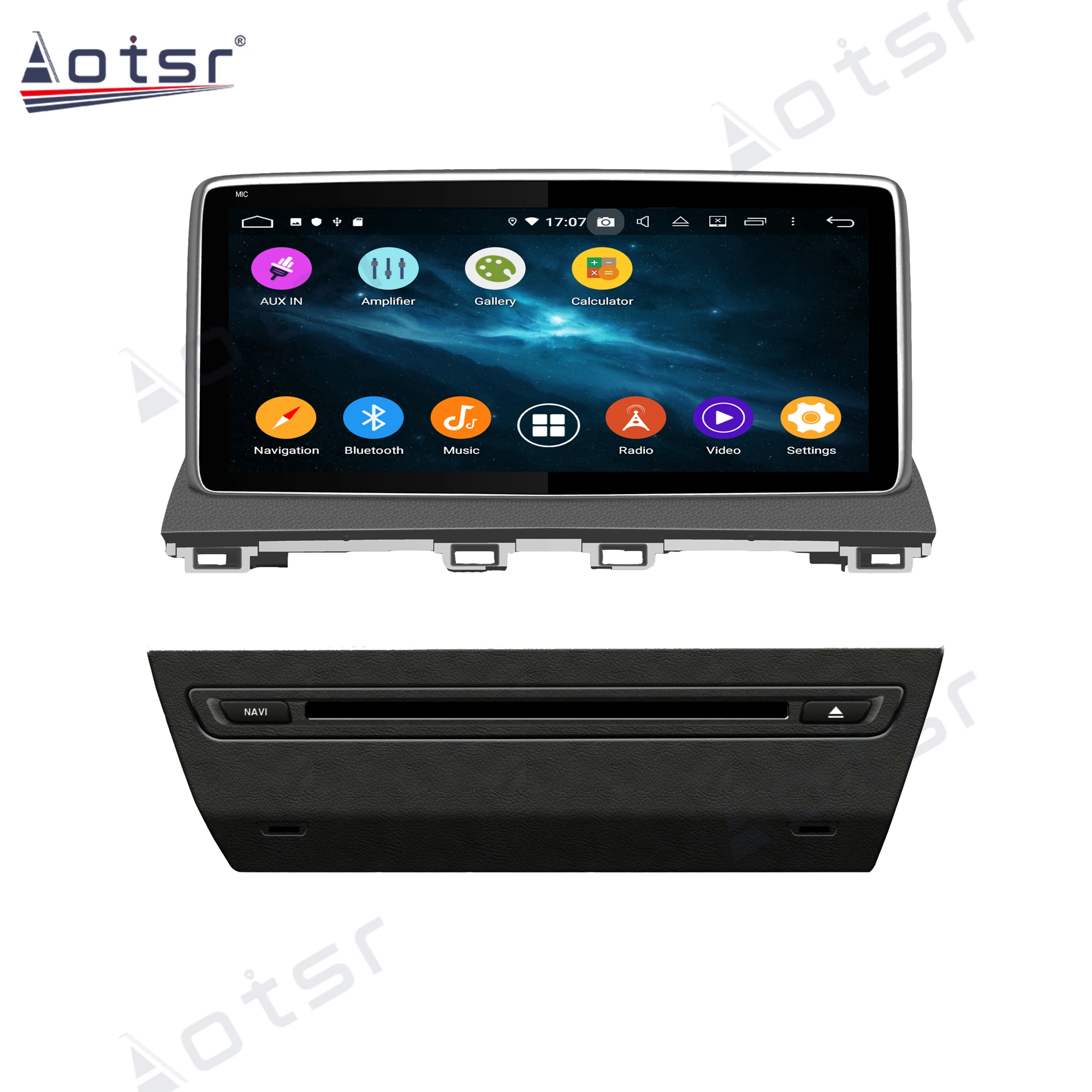 Aotsr Android 10 0 4 + 64G Автомобильный Радио плеер GPS навигация автомобильный стерео HD