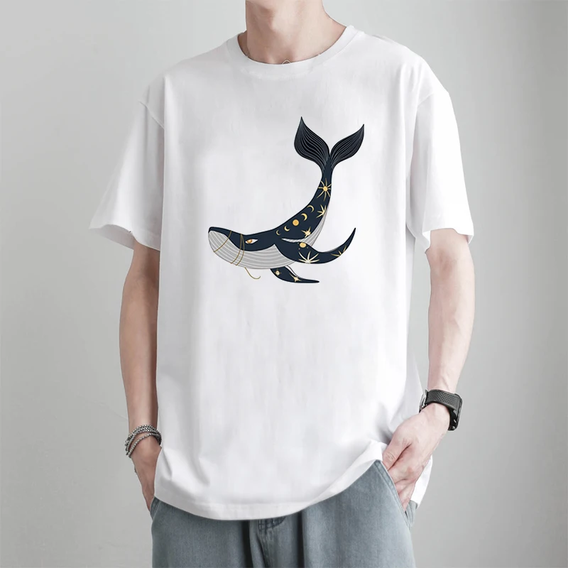 

Fantastic Whale Essential T-Shirt Summer Trendy New Graphic T Shirts Design Short-Sleeved Couple Clothes Leisure Time Tops