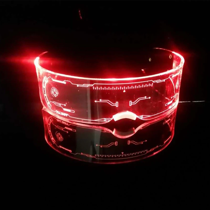 Светодиодный Прохладный красочные светящиеся очки светильник вверх козырек