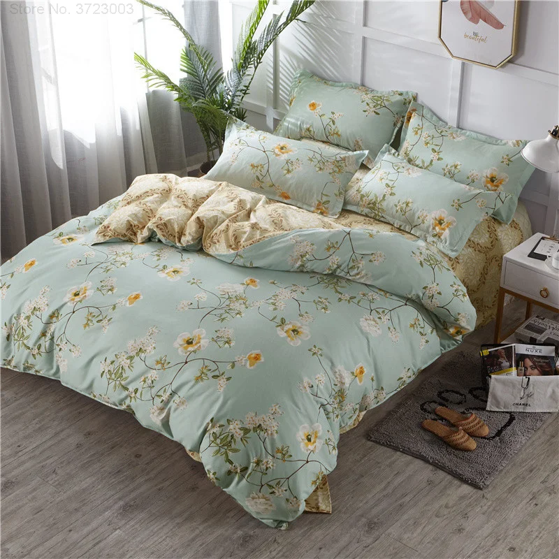 

Fashion Design Floral Geometric Digital Printing 3-4 Sets Cartoon Bedclothes Bedroom Decoration Duvet Covers Pillowcases Sheets