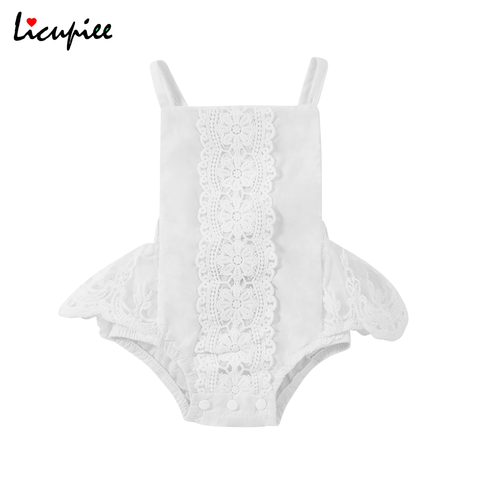 

0-24 Months Fashion Baby Girls Clothing Casual Romper White Solid Color Sleeveless Boat Neck Bodysuits