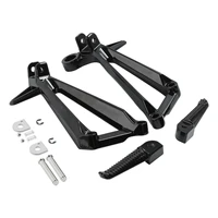 motorcycle black rear passenger foot pegs bracket fit %c2%a0for yamaha yzf r3 yzf r3 2015 2019