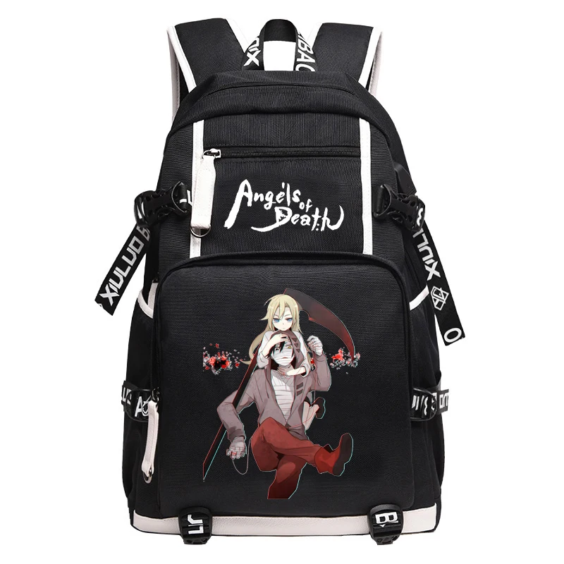 Angels of Death Anime Bag Large-capacity schoolbag Students creative personality fashion casual backpack laptop bag |