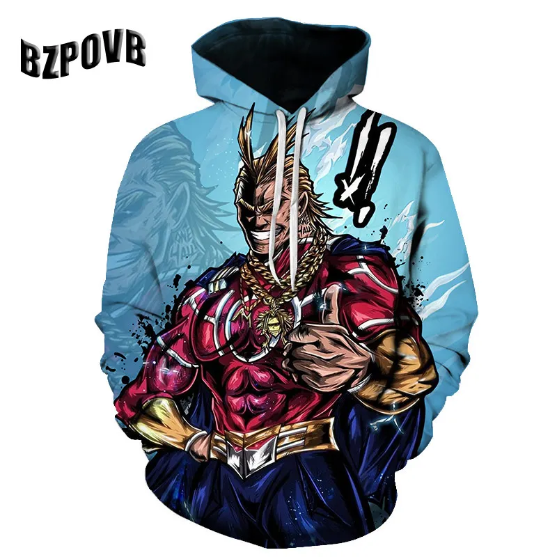 Новинка 2020 мужская толстовка с капюшоном модная 3D-принтом Мой герой в стиле