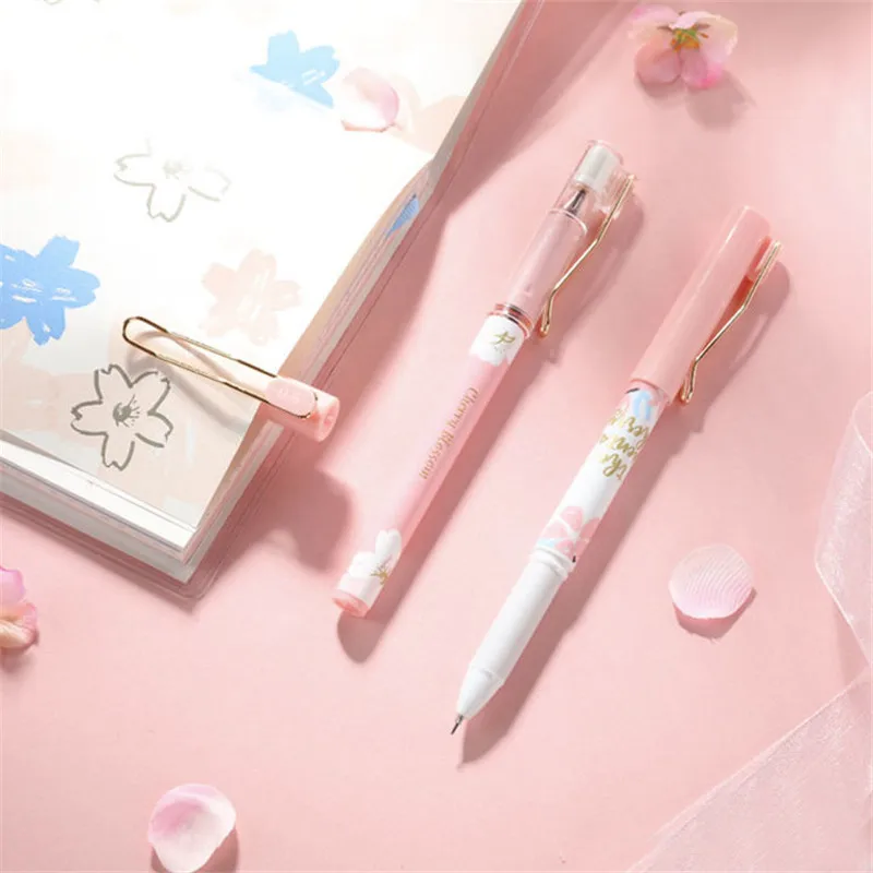 

M&G sakura cherry blossom Limited Black Ink gel Pen Kawaii 0.5mm Pens stationery school office