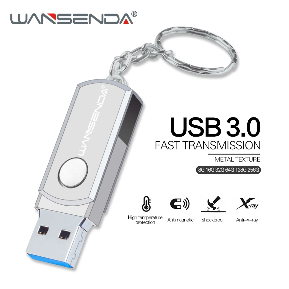 WANSENDA флеш-накопитель USB 3 0 высокое Скорость 16 Гб оперативной памяти 32 встроенной 64