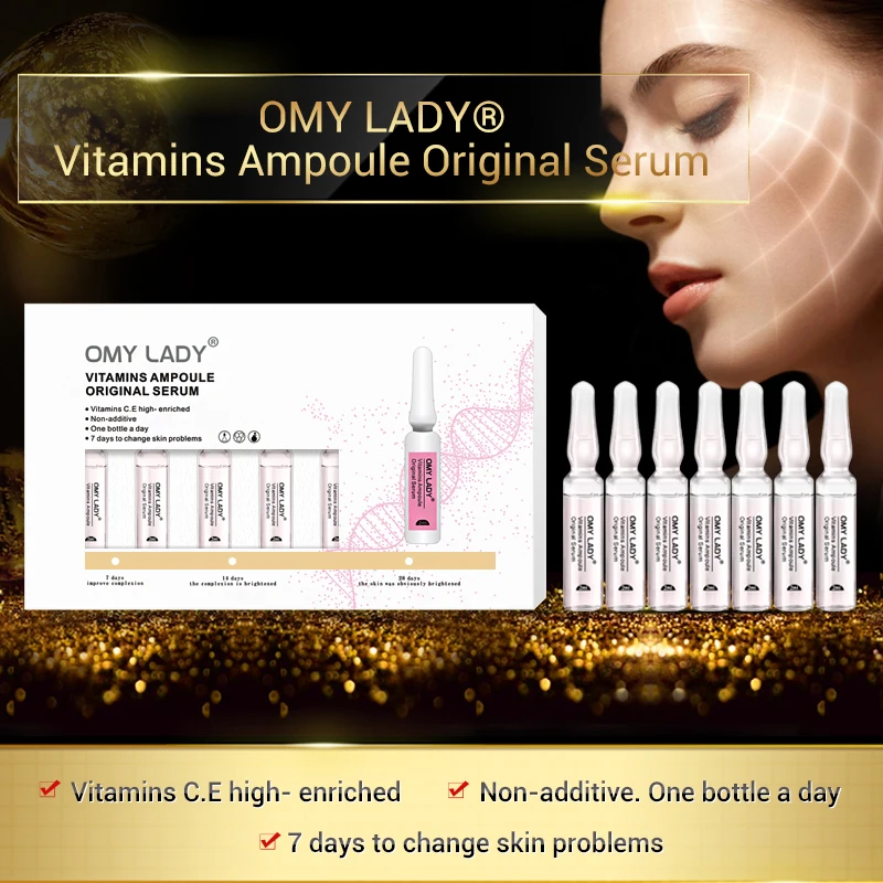 

OMY LADY Hyaluronic Acid Face Serum Anti-Wrinkles Anti-Aging 7pcs Nicotinamide Facial Essence Ampoule Whitening Moisturizing