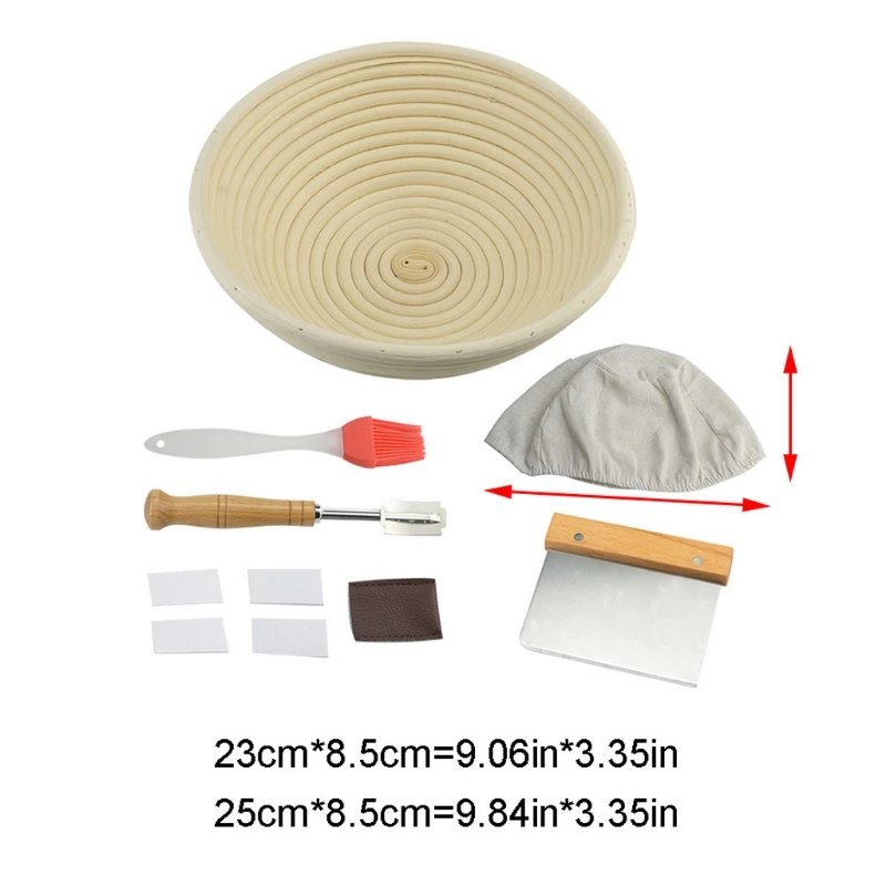 

Fermentation Rattan Basket Baking Utensils Round Bread Basket Cloth Cover