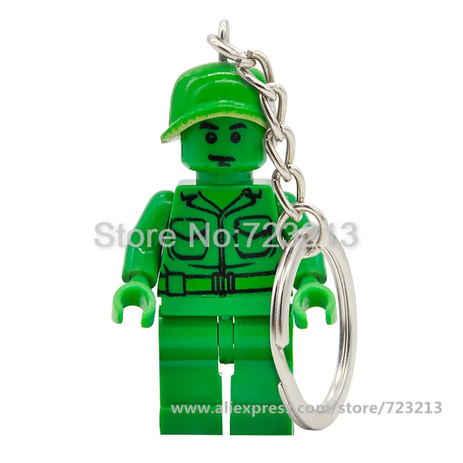 Soldier Один мультфильм Кот История игрушек фильм волшебник OZ Брелок фигурка Барт Базз Лайтер строительные блоки модели игрушки - Цвет: Soldier