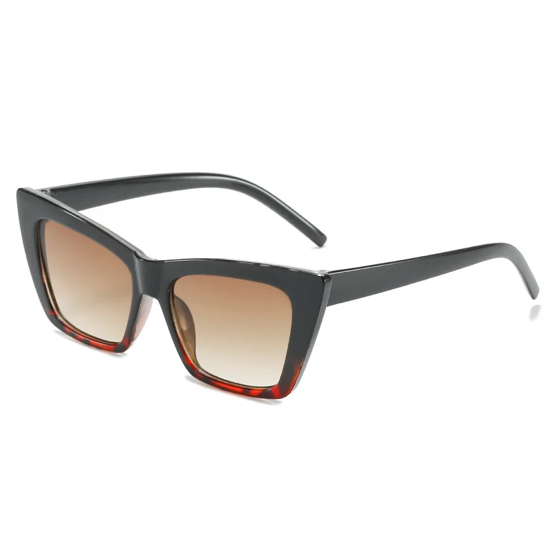 

2021 New Versatile Simple Trend Sunglasses Women's Retro Cat's Eye Square Personalized Fashion Large Frame Glasses UV400