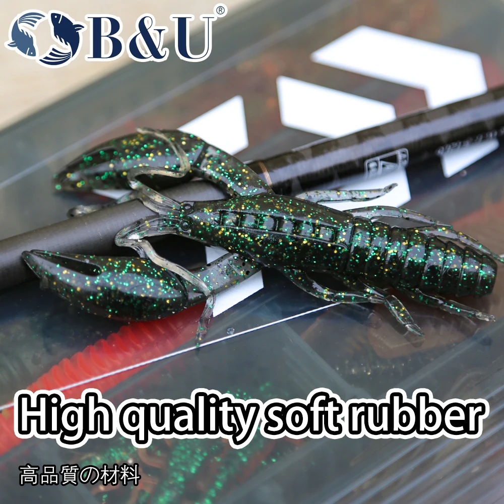 

B&U 90mm DoliveCraw Fishing Lures Craws Shrimp Soft Lure Fishing Bait Wobblers Bass Lures Soft Silicone