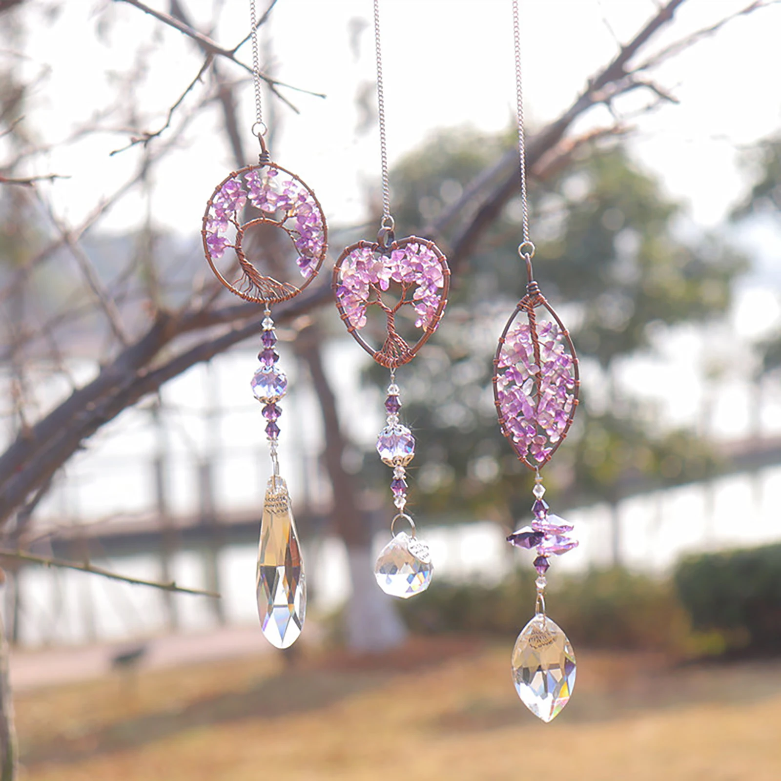 

Хрустальные украшения, колокольчики от ветра, рандомный Декор для дома и сада, украшение для автомобиля, алмазная металлическая колокольчи...