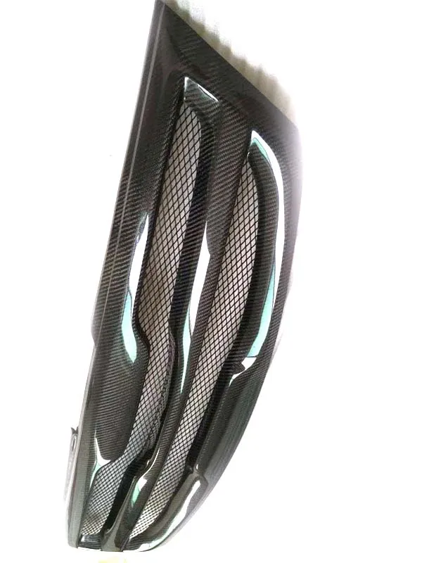 

black+Carbon fiber texture Front Grille Around Trim Racing Grills Trim For kia Sportage R 2015