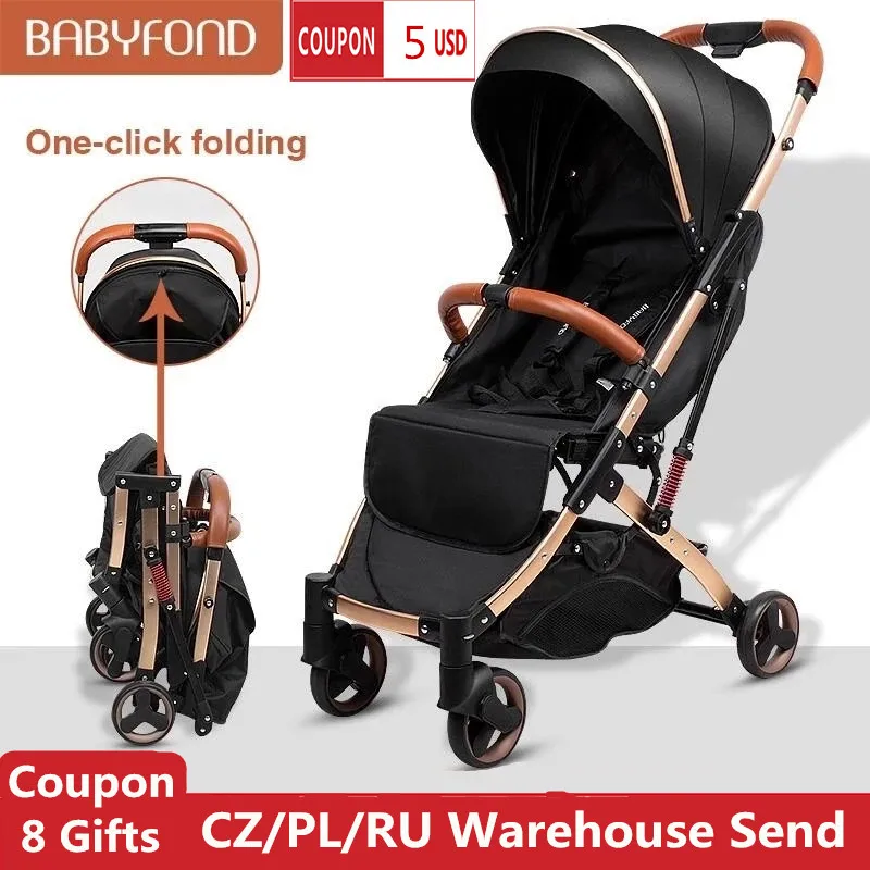 Babyfond 5,8 Кг светильник коляска Золотая рамка автомобиль Портативный перевозки зонтик детей вагон для новорожденных дорожная коляска на плос.
