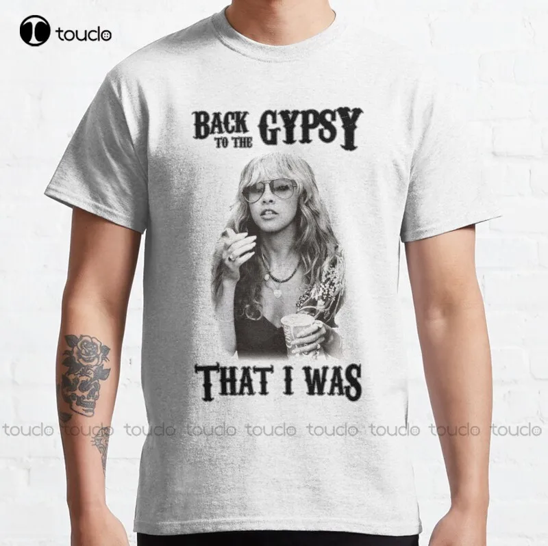 

Новая классическая мужская футболка Stevie Nicks в цыганском стиле, белая хлопковая футболка, Детская футболка