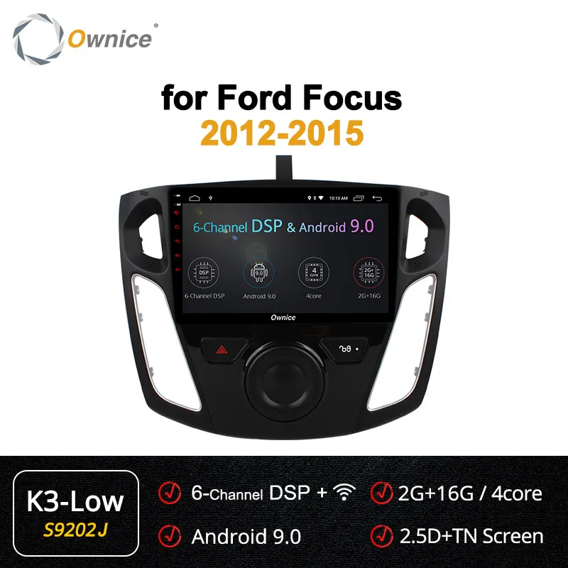 S9202 K3-Low Ownice k3 k5 k6 Octa 8 ядерный Android 9,0 360 панорама DSP Автомагнитола gps Navi для ford 2012- Focus 3 DVD 4G LTE SPDIF - Цвет: S9202 K3-Low