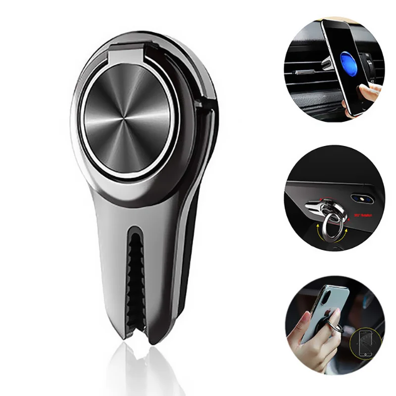 Multi-Function Universal Finger Ring Holder In car Air Vent Mount Support Mobile Cell Smart Phone Stand For iPhone XS X XIAOMI