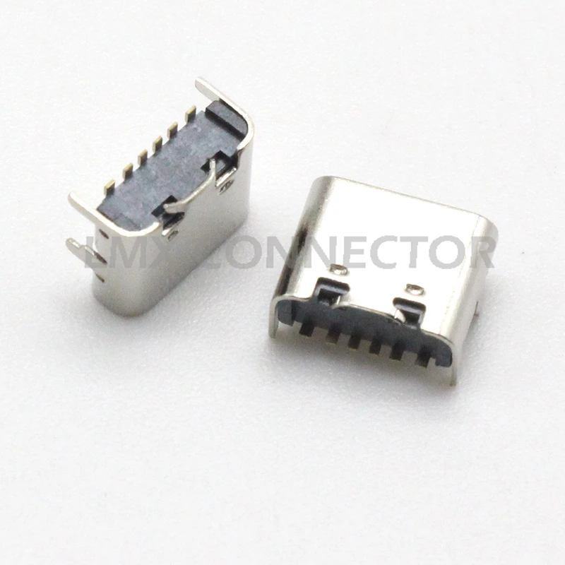 10 шт. usb type C гнездо 6 Pin SMT USB порт Разъем для PCB дизайн DIY высокая ток