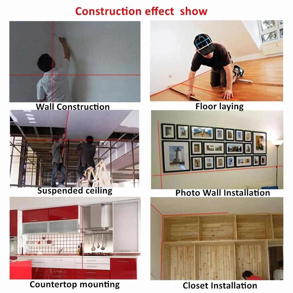 

2 Lines Laser Level Self-Leveling Horizontal Vertical Infrared Laser Leveler for Analysis Instrument Supplies