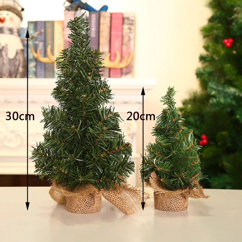 20cm 1pc 20 см DIY украшение Рождественская елка Новогоднее украшение стола мини Рождественская елка украшения миниатюрная елка искусственная столешница - Цвет: 20cm 1pc